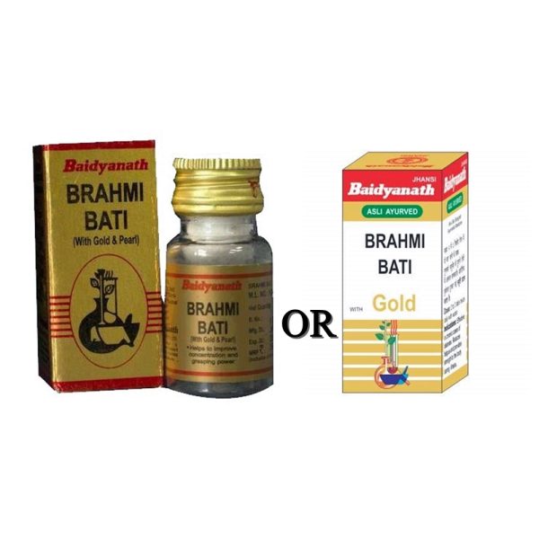 Baidyanath Jhansi Brahmi Bati with Gold For Discount