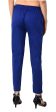 PAVONINE Royal Blue Color Stretchable Cotton Lycra Fabric Pencil Pant For Women For Discount