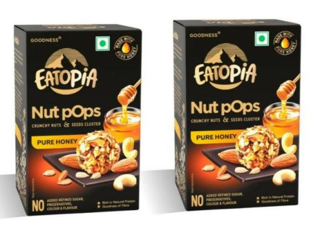 Eatopia Nut Pops Crunchy Nuts & Seeds Cluster - Pure Honey For Cheap