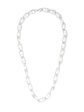 Priyaasi Women Chunky Chain Pearl Silver Plated Necklace Online Sale