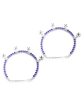 Priyaasi Women Blue Stones Studded German Silver Plated Oxidized Anklets on Sale