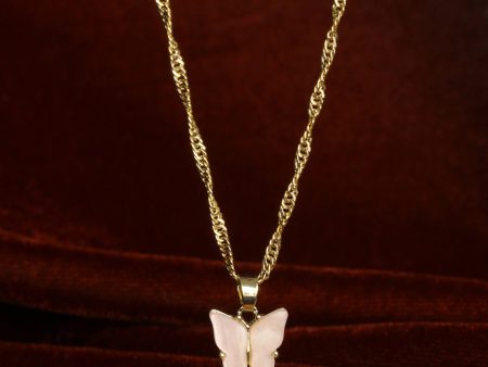 Priyaasi Women Butterfly Gold Plated Necklace For Sale