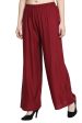 PAVONINE Maroon Color Rayon Fabric Half Flared Sharara For Women on Sale