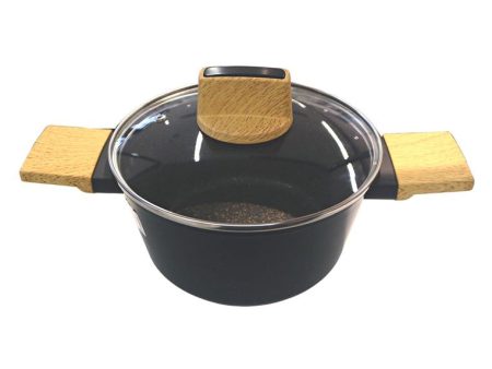 Cuisson Noir Collection Black Casserole with Glass Lid Online now