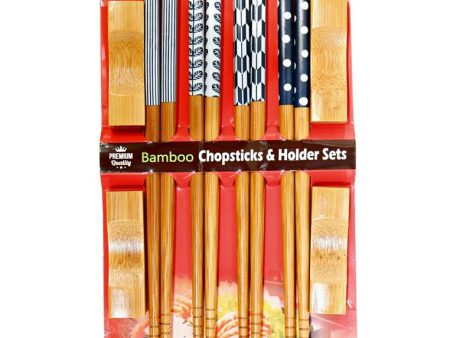 Eurochef Bamboo Chopstick Set with Holder Sale