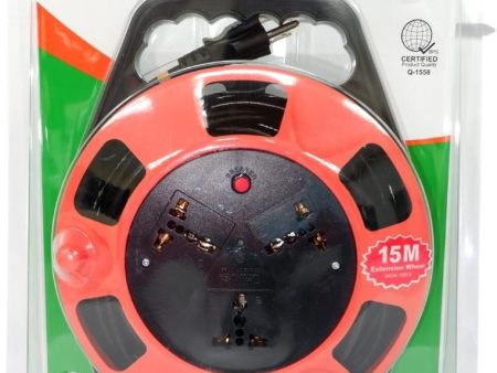 Omni Extension Wheel Cord 2500W 10A 250V - 15M Online Sale