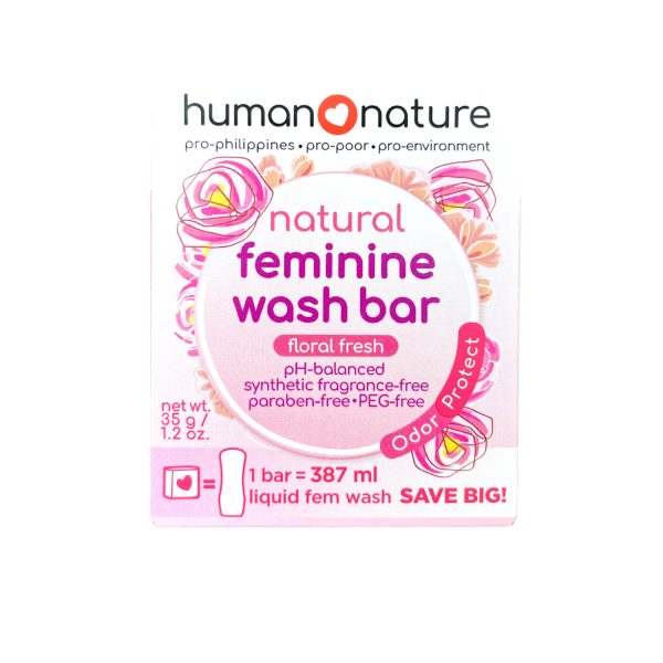 Human Nature Natural Feminine Wash Bar 35g - Floral Fresh Discount