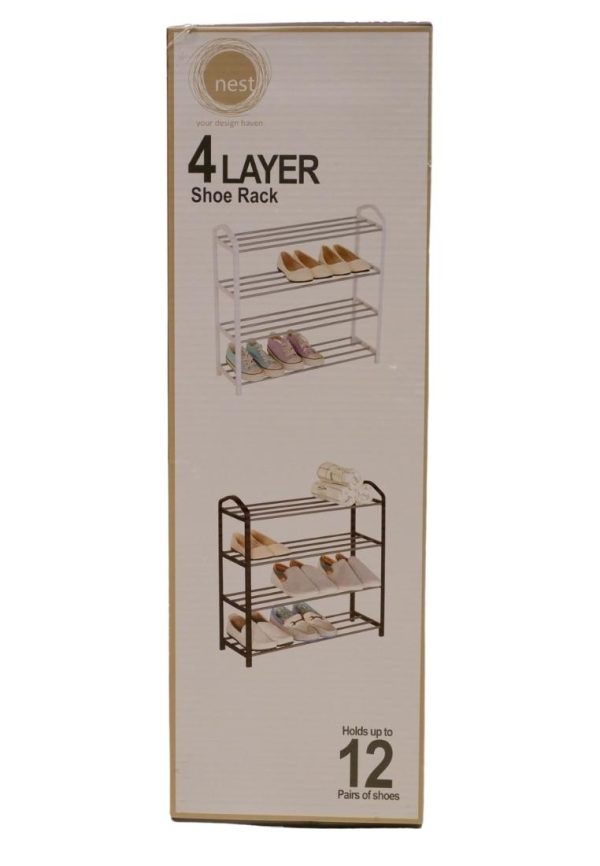 Landmark Layer Shoe Rack Tube Type Black For Discount