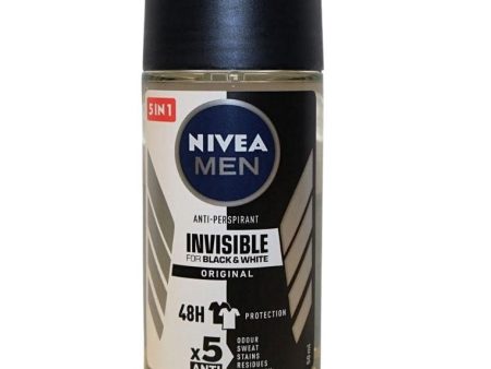 Nivea Invisible Deodorant Black And White Power Roll-on 50ml Discount