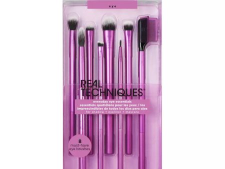 Real Techniques Everyday Eye Essentials Makeup Brush Kit - 8pc For Discount