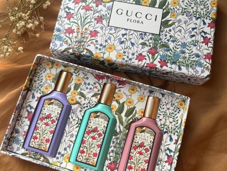 Gucci Flora 3 x 30 ML Mini perfume Discovery Set ( Gift Set ) Hot on Sale