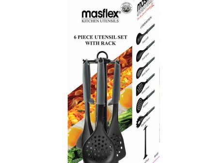 6 Piece Utensil Set with Rack For Discount