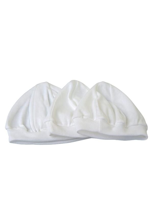 Landmark Bonnet 3 in 1 Tetron Cotton White on Sale