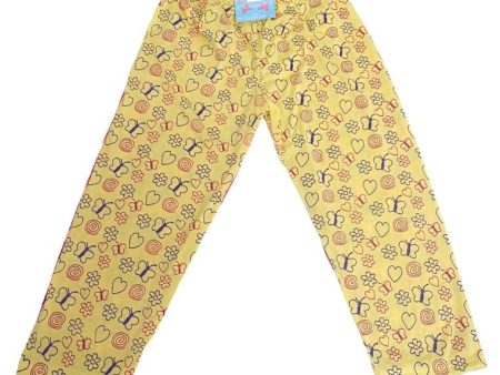 Landmark Pajama Pants Butterfly, Flower and Heart 2 in 1 - Yellow Pomelo on Sale