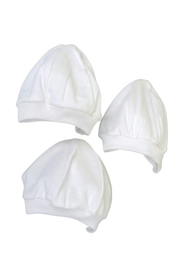 Landmark Bonnet 3 in 1 Tetron Cotton White on Sale