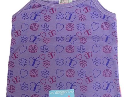 Landmark Spaghetti Shirt Butterfly, Flower and Heart - 2 in 1 Lilac Pink Online now